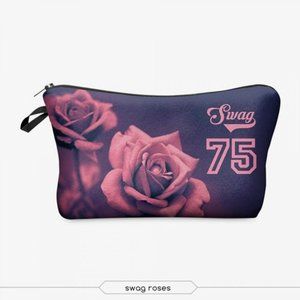 Cute Makeup Bags With Multicolor Pattern Cute Cosmetics Pouch For Travel Ladies